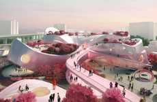 Pink Nature-Centered Museum Architecture