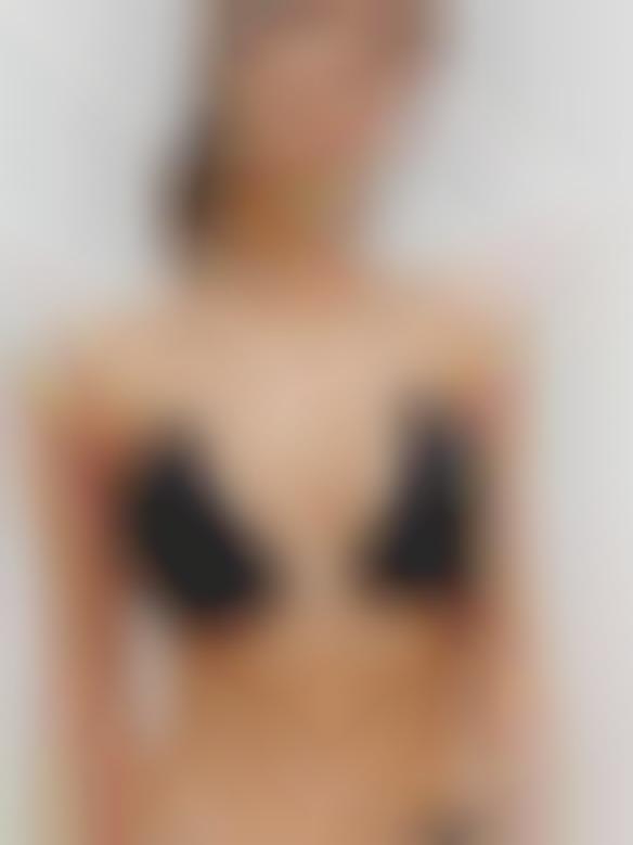 Clear-Strapped Triangle Bikinis