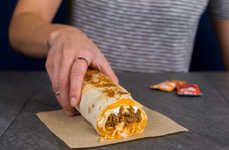 Cheese Sauce-Stuffed Burritos