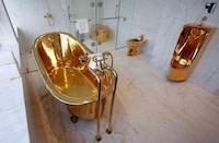 Ultra-Luxe Gold Bathroom Furniture Image 4