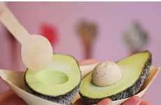 Avocado-Shaped Gelato Desserts