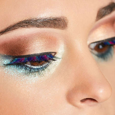 Whimsical Multi-Colored Eyelashes