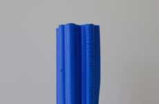 Extruded Bright Blue Vases