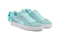 Aqua Bow-Accented Sneakers Image 3