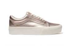 Monochrome Metallic Platform Sneakers