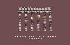 Food-Based Landmark Illustrations