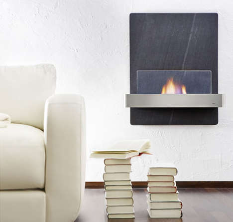 Mounted Stone Fireplaces