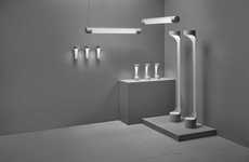 Gray-Toned Aluminum Tube Lighting