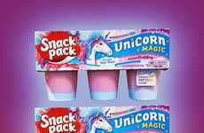 Unicorn-Themed Pudding Snacks