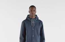 Collaborative Pinstripe Raincoats