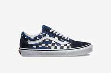 Fiery Checker-Patterned Sneakers