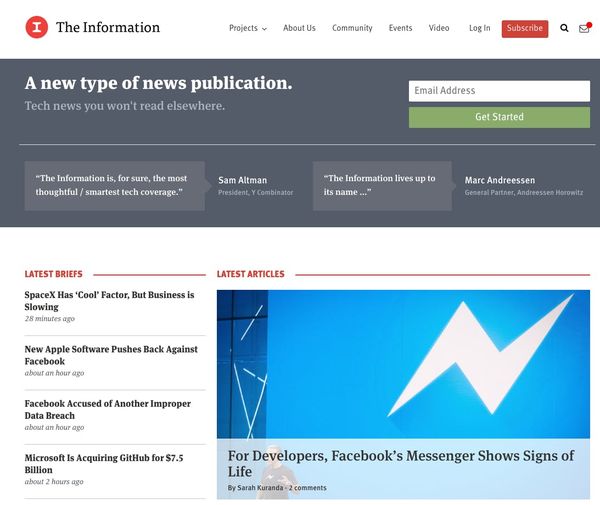 Deeply Reported Tech News: 'The Information' Provides Investigative ...