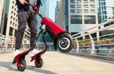 Foldable Three-Wheeled Electric Scooters