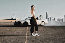 Racing-Inspired Knit Sneakers
