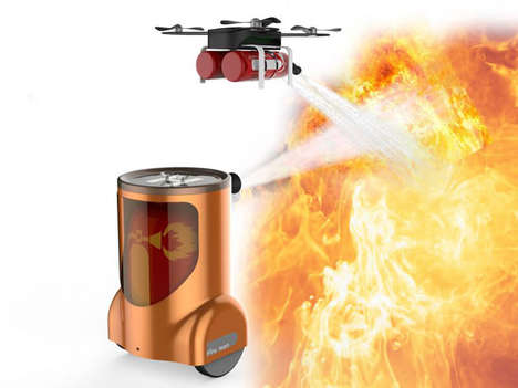 Automated Fire-Extinguishing Robots
