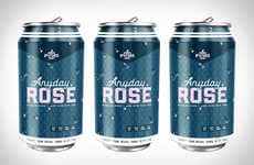 Stylish Pink Rose Cans