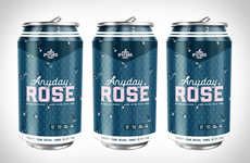 Stylish Pink Rose Cans