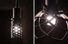 Woven Shape-Shifting Hanging Lights