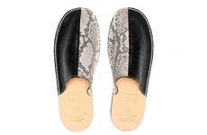 Sleek Cowhide Leather Footwear