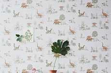 Intricate Hand-Painted Wallpaper Designs