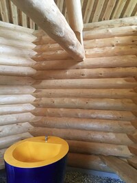 Artist-Created Miniature Log Cabins Image 3