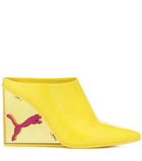 Vibrantly Chic Leather Mules Image 4