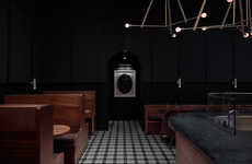 Dark-Lit Elegant Restaurant Interiors