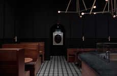 Dark-Lit Elegant Restaurant Interiors