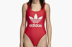 Sporty Red Bathing Suits