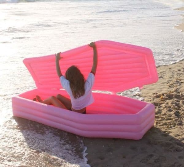 Pink Coffin-Shaped Pool Floats Image 2
