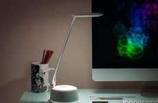 Device-Charging Speaker Lamps