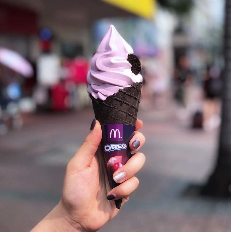 Lilac-Colored Soft Serve