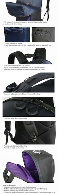 Convertible Dual-Design Backpacks Image 6