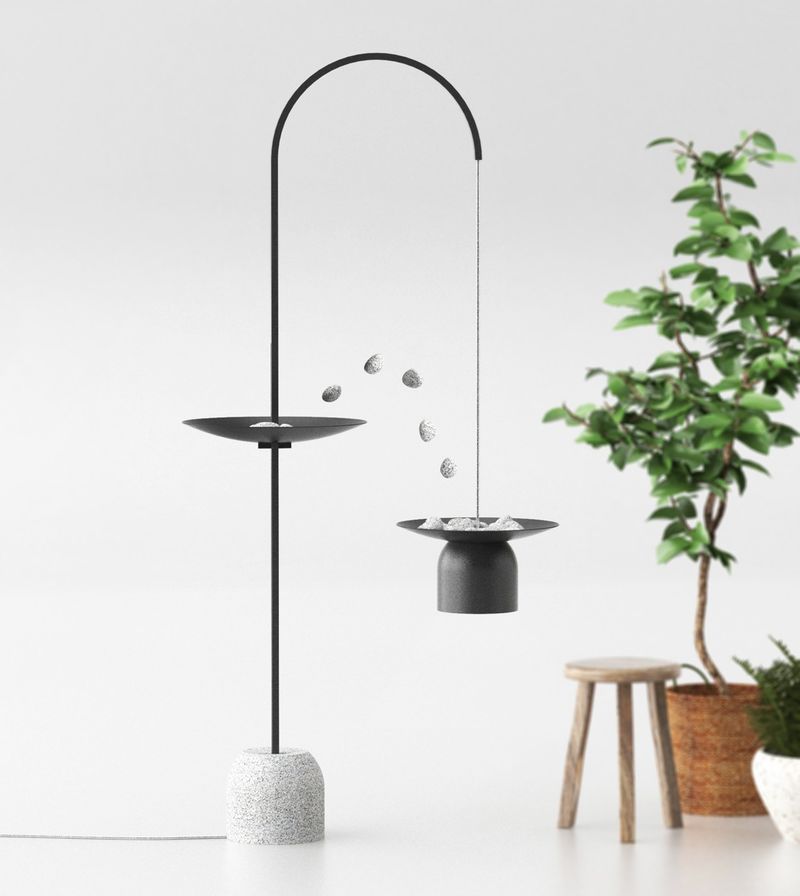 Adjustable Stone-Integrated Lamps