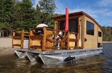 High-End Tiny House Boats