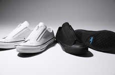 Sleek Zipper-Enclosed Shoes