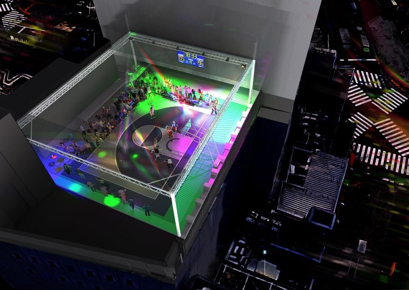 Half-Sized Rooftop Basketball Courts
