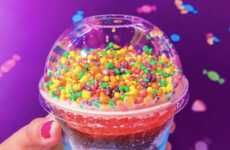 Rainbow Candy-Topped Slushies