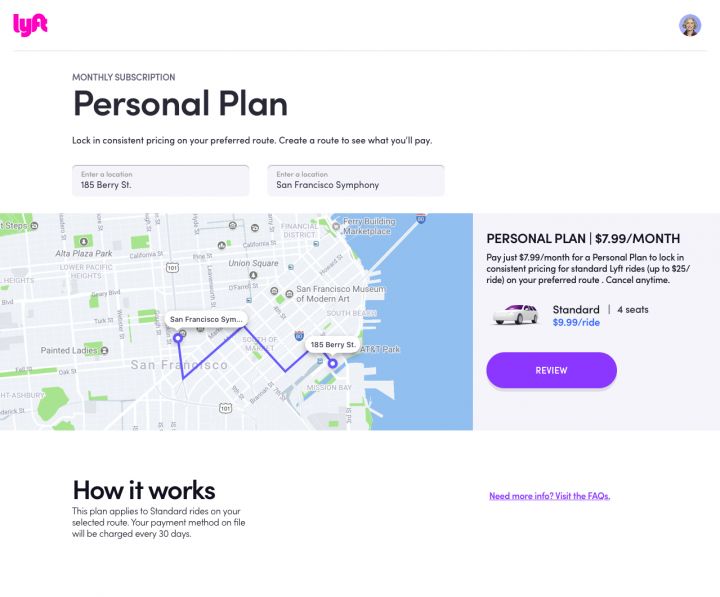Rideshare Route Subscriptions