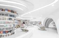 All-White Curvaceous Bookstores