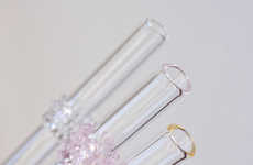 Handmade Crystal Glass Straws