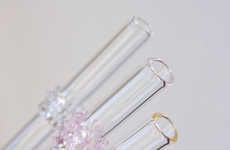 Handmade Crystal Glass Straws