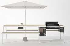 Grill-Incorporated Picnic Tables