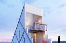 Triangular Weekend Retreat Houses