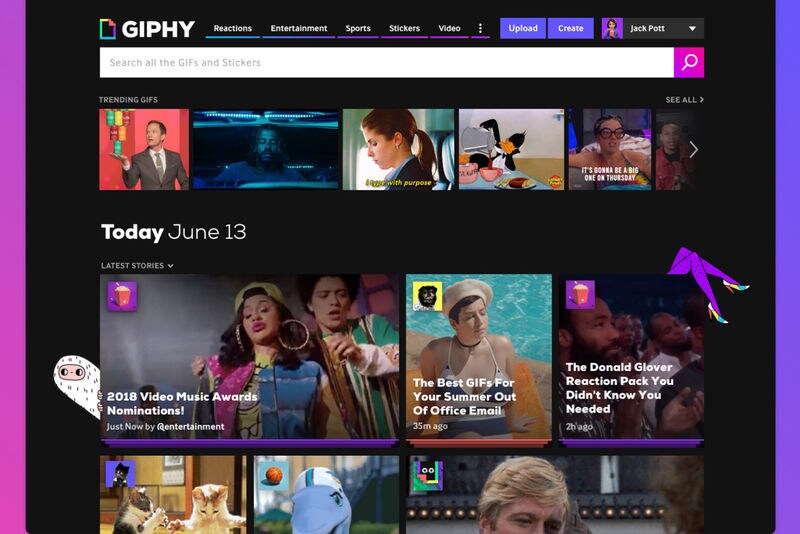 Story-Driven GIF Homepages