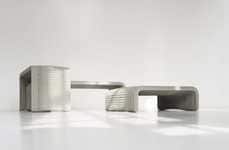 Woven 3D-Printed Benches