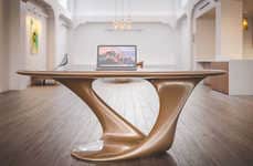 Futuristically Curved Desks