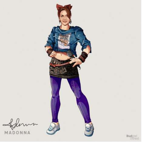 Animated Celebrity Outfit Evolution