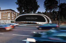 Sculptural Digital Advertising Boards