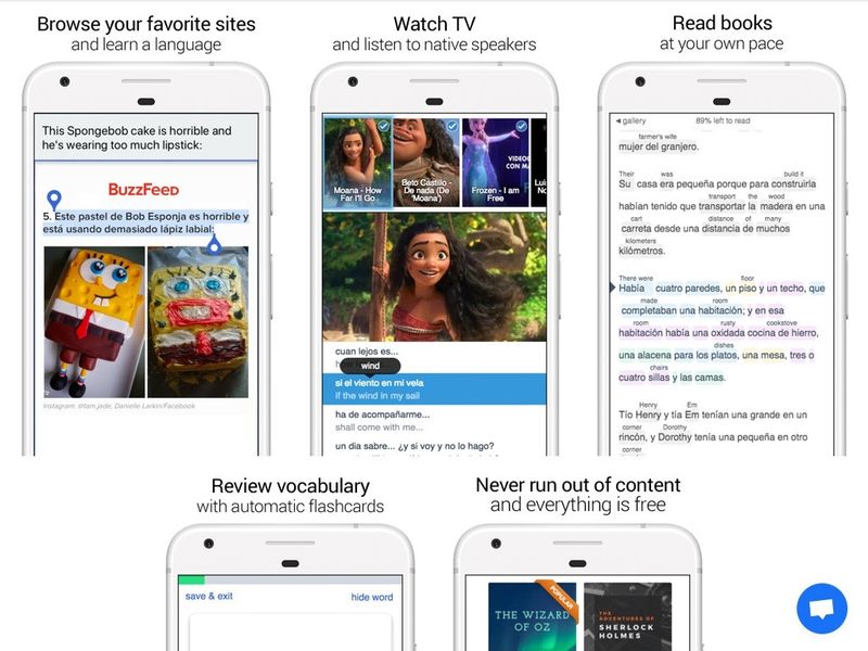 Content Immersion Language Platforms